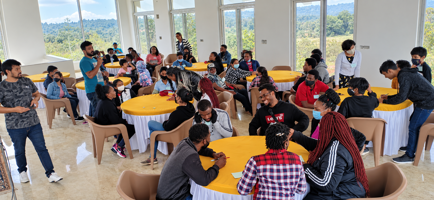 Young people participating in a ministry outreach gathering